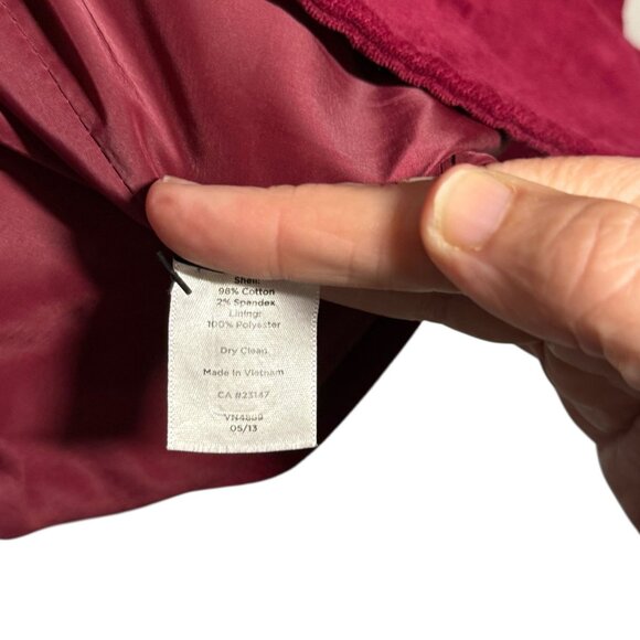 Talbots Burgundy Velvet Blazer Jacket Womens Size 16 Button Closure - Picture 7 of 7
